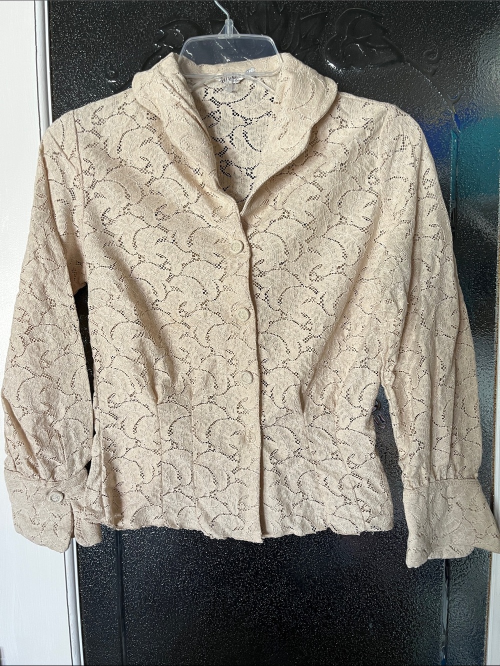 NWT Vintage 1960s Weber Original Cream Lace Blazer Cottage Core Shabby Chic